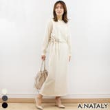 アイボリー | 裏毛ウエストドロストロングワンピース | A.NATALY