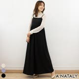 ブラック | カットソーキャミワンピース | A.NATALY