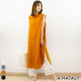 ウィスキーオレンジ | ノースリロングシャツワンピース | A.NATALY