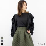 ブラック | フリルフリルブラウス | A.NATALY