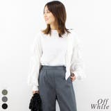 オフホワイト | フリルフリルブラウス | A.NATALY