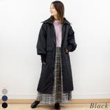 ブラック | リブスタンドカラーロングダウン | A.NATALY