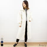 アイボリー | リブスタンドカラーロングダウン | A.NATALY