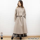 モカ | フェイクウールスタンドカラーケープコート | A.NATALY