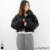 ブラック | ファイバーダウンスタンドカラーショート丈ジャケット | A.NATALY