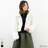 アイボリー | ファイバーダウンスタンドカラーショート丈ジャケット | A.NATALY