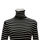 ボーダーリブ編み袖ボタンプルオーバー | A.NATALY | 詳細画像9 