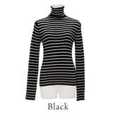 ボーダーリブ編み袖ボタンプルオーバー | A.NATALY | 詳細画像6 