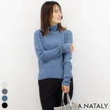 ブルー | モール糸リブハイネックプルオーバー | A.NATALY