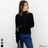 ブラック | モール糸リブハイネックプルオーバー | A.NATALY