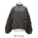 ダイヤ柄ケーブルハイネックプルオーバー | A.NATALY | 詳細画像10 