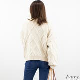 ダイヤ柄ケーブルハイネックプルオーバー | A.NATALY | 詳細画像1 