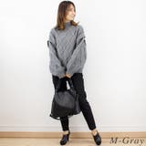 ダイヤ柄ケーブルハイネックプルオーバー | A.NATALY | 詳細画像4 