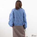 ダイヤ柄ケーブルハイネックプルオーバー | A.NATALY | 詳細画像5 