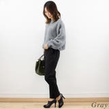 ウール混ブークレーショート丈ニット | A.NATALY | 詳細画像4 