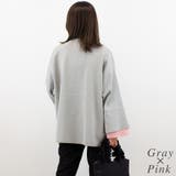 ジャガード編みフレアスリーブ重ね着風プルオーバー | A.NATALY | 詳細画像3