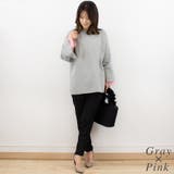 ジャガード編みフレアスリーブ重ね着風プルオーバー | A.NATALY | 詳細画像4