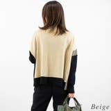 パネル配色スクエアニットプルオーバー | A.NATALY | 詳細画像3 