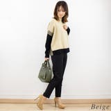 パネル配色スクエアニットプルオーバー | A.NATALY | 詳細画像4 