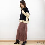 パネル配色スクエアニットプルオーバー | A.NATALY | 詳細画像6 