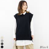 ブラック | サイドボタンベスト | A.NATALY