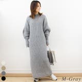 M-グレー | エアーヤーンニットワンピース | A.NATALY