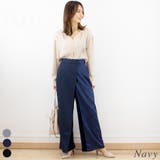 ネイビー | バリアスパターンラップパンツ | A.NATALY