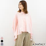 ピンク | ドレープフレアシャツブラウス | A.NATALY