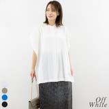 オフホワイト | スクエアバンドカラーシャツ | A.NATALY