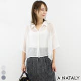 オフ | ラメシアーショート丈シャツ | A.NATALY
