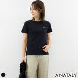 ブラック×ゴールド | ハート箔プリントTシャツ | A.NATALY
