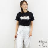 ロゴ消し箔プリントTシャツ | A.NATALY | 詳細画像5
