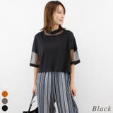 ブラック | コンビネーションシアーカットソー | A.NATALY