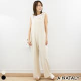 アイボリー | ポンチ肩リボンロンパース | A.NATALY