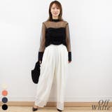 オフホワイト | シアーリヨセルスリータックパンツ | A.NATALY