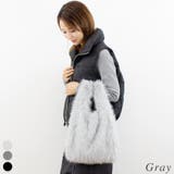 グレー | フェイクファートートバッグ | A.NATALY