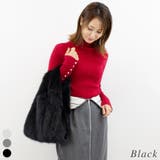 ブラック | フェイクファートートバッグ | A.NATALY