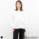 オフホワイト | アシメフリルブラウス | A.NATALY