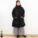 ブラック | ブライトタフタファイバーダウンバルーンコート | A.NATALY