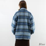 シャギーチェックコクーンミドルコート | A.NATALY | 詳細画像1