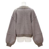 ブークレ×アルパカタッチ襟付きニットブルゾン | A.NATALY | 詳細画像11 
