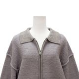 ブークレ×アルパカタッチ襟付きニットブルゾン | A.NATALY | 詳細画像13 