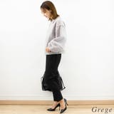 ブークレ×アルパカタッチ襟付きニットブルゾン | A.NATALY | 詳細画像6 