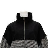 ファンシーツイード異素材切替スタンドブルゾン | A.NATALY | 詳細画像12 