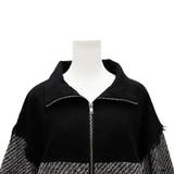 ファンシーツイード異素材切替スタンドブルゾン | A.NATALY | 詳細画像13 