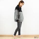 ファンシーツイード異素材切替スタンドブルゾン | A.NATALY | 詳細画像3 