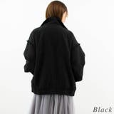 ファンシーツイード異素材切替スタンドブルゾン | A.NATALY | 詳細画像6 