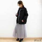 ファンシーツイード異素材切替スタンドブルゾン | A.NATALY | 詳細画像7 