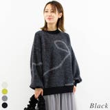 ブラック | 杢ストレッチ×フェザーリボンプルオーバー | A.NATALY