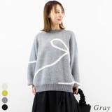 グレー | 杢ストレッチ×フェザーリボンプルオーバー | A.NATALY
